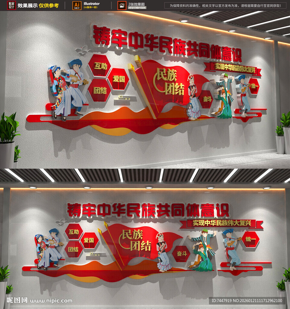 民族团结文化墙