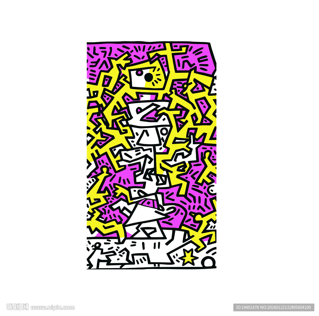 波普艺术抽象涂鸦风格