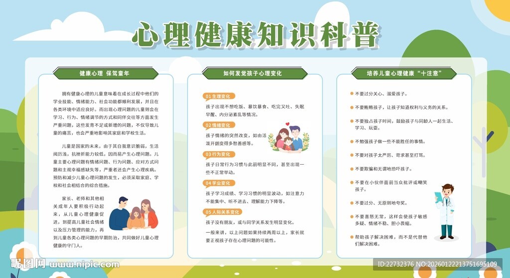 心理健康教育宣传栏展板