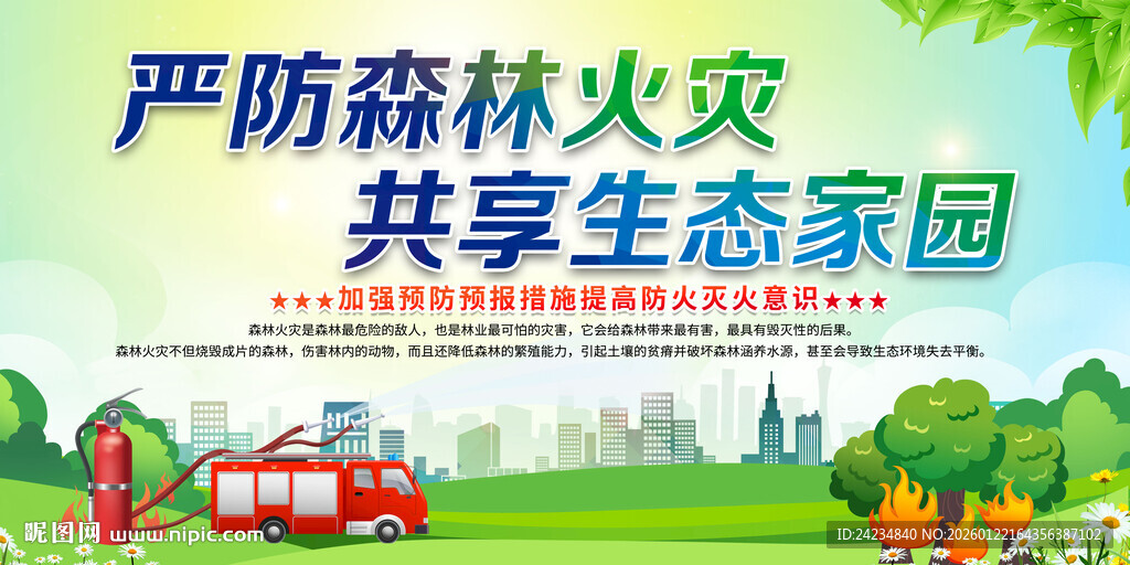 森林防火展板