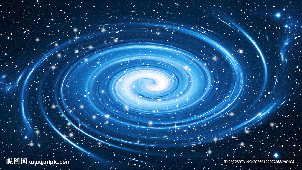 蓝色宇宙星空漩涡背景