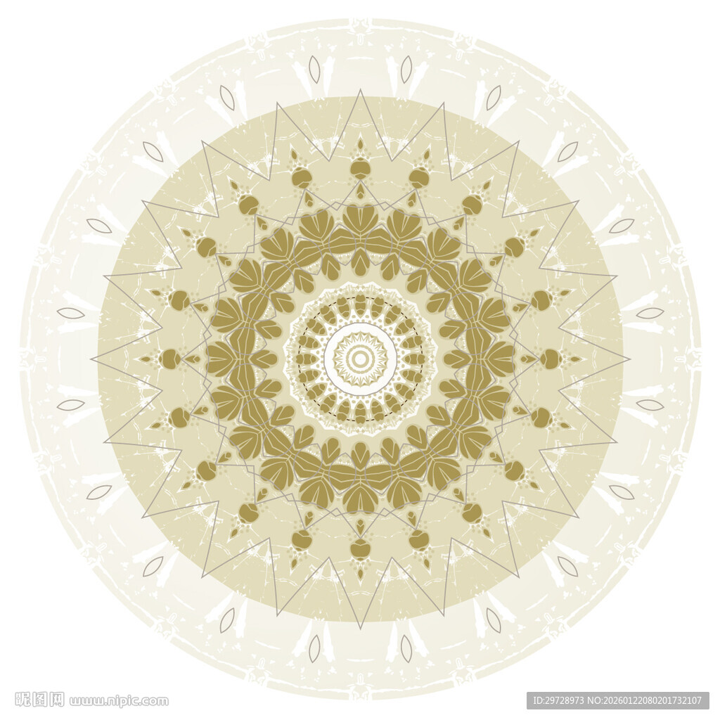圆形传统花纹图案