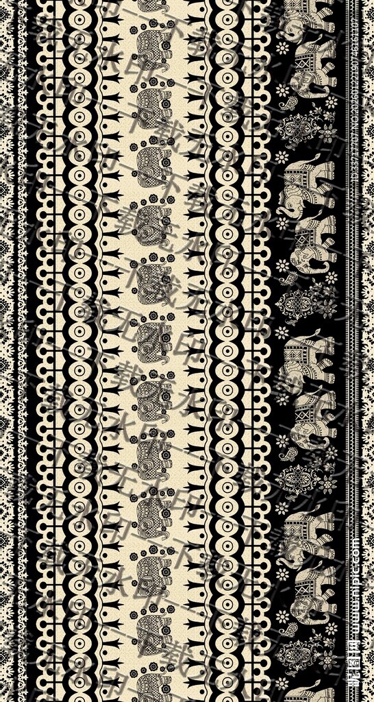 复古条纹几何图案