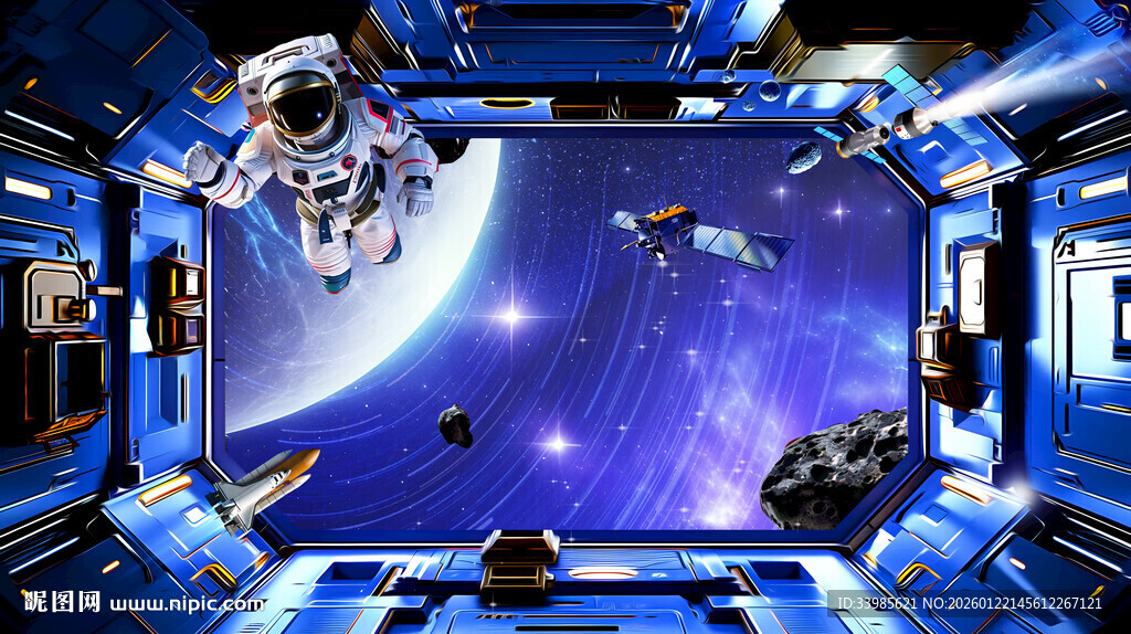 3D立体星空背景墙