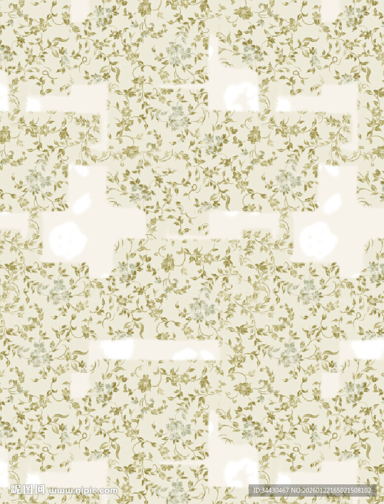 复古风植物图案纹理背景