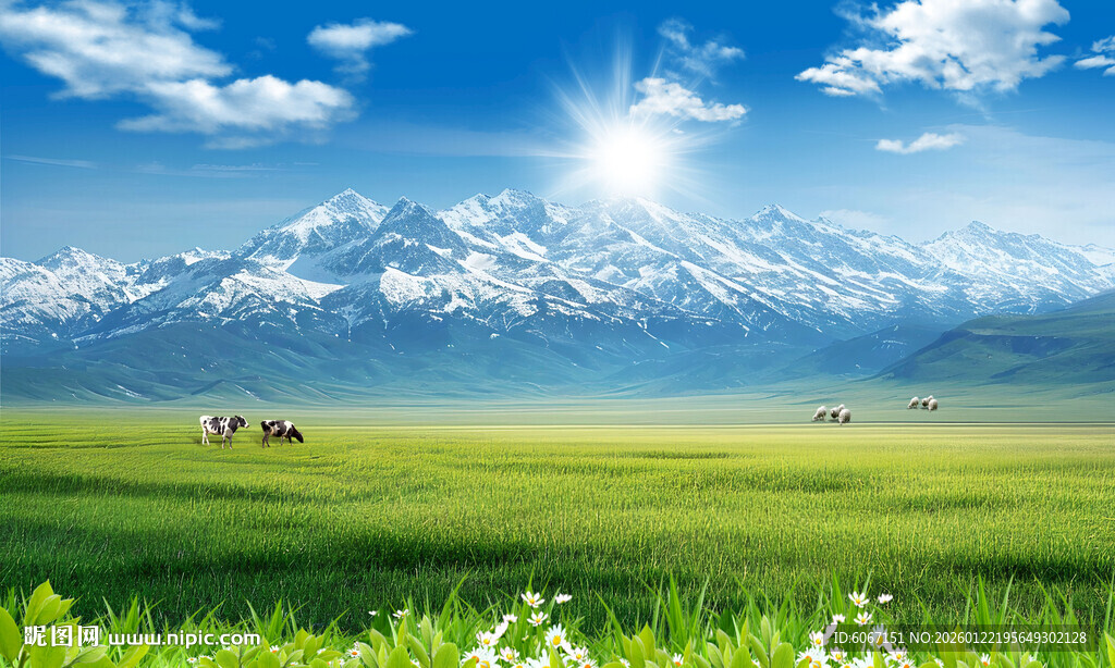 蓝天白云大草原