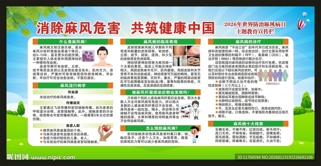 世界防治麻风病日宣传栏