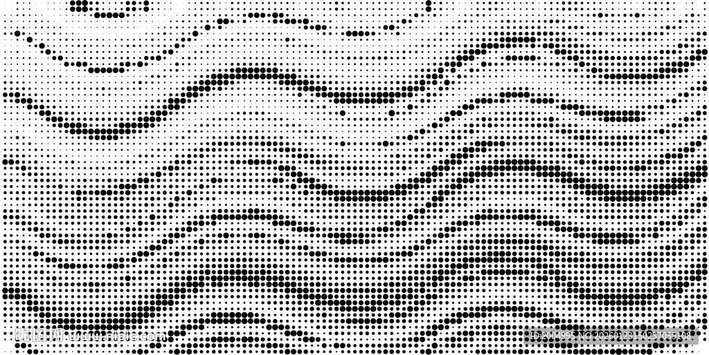 黑白波浪圆点弯曲镂空板