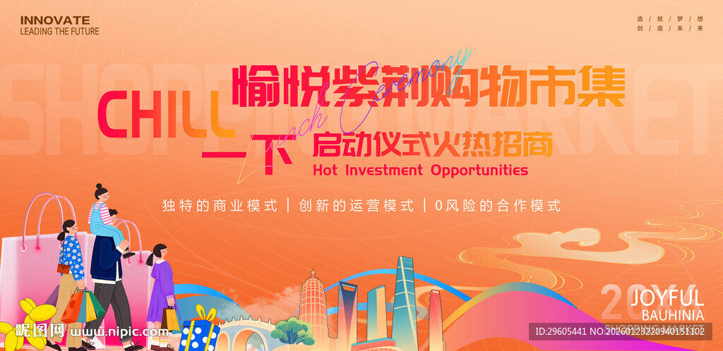购物市集展板