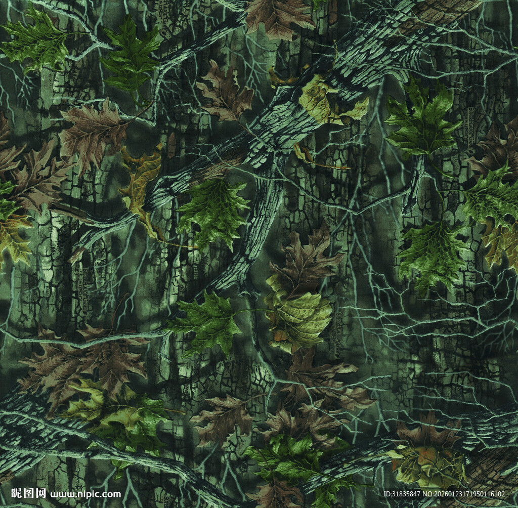 森林树叶迷彩图案
