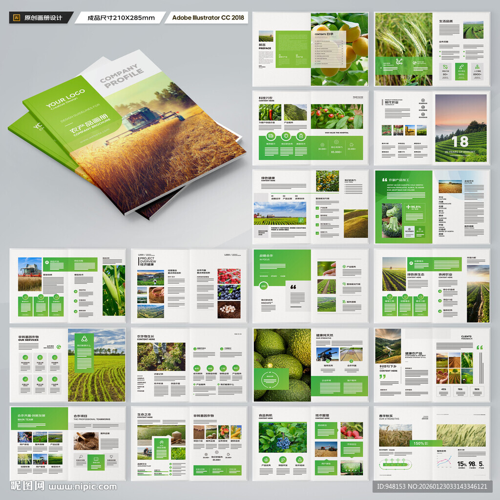 农业画册模板
