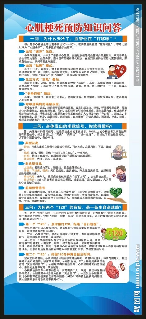 心梗救治日展架