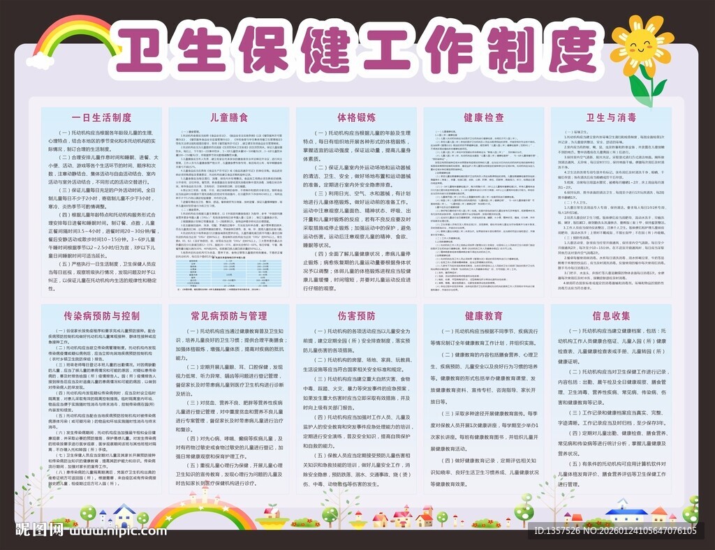幼儿园卫生保健工作制度展示