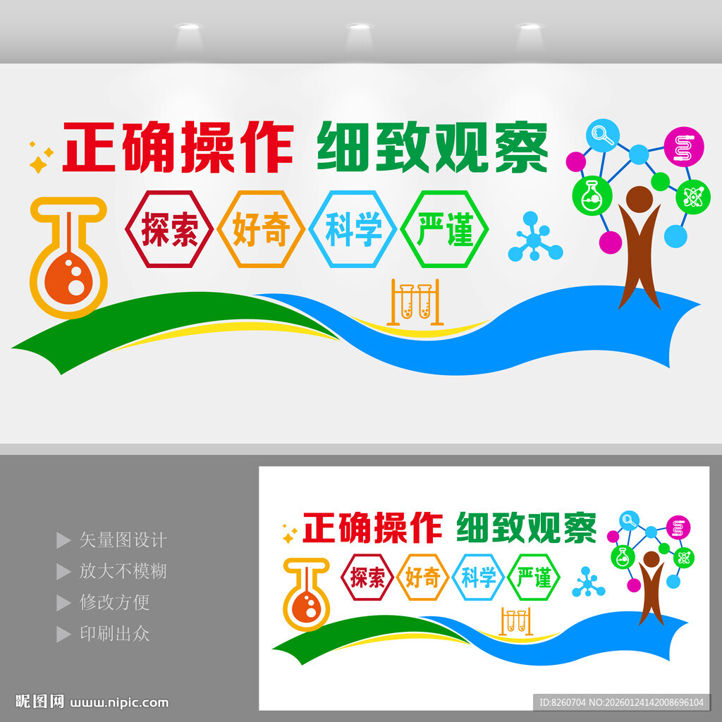 科学实验化学教室文化墙