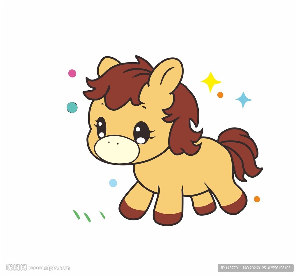 可爱卡通小马形象