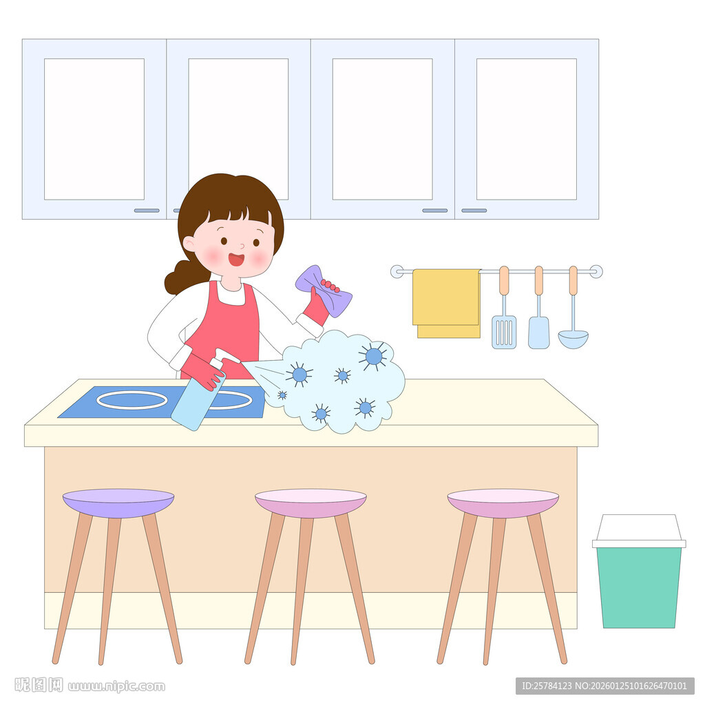 厨房清理清洁灶台打扫卫生做家务