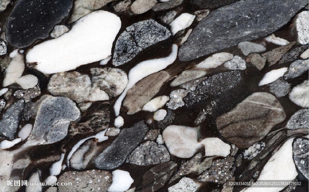 多彩鹅卵石特写