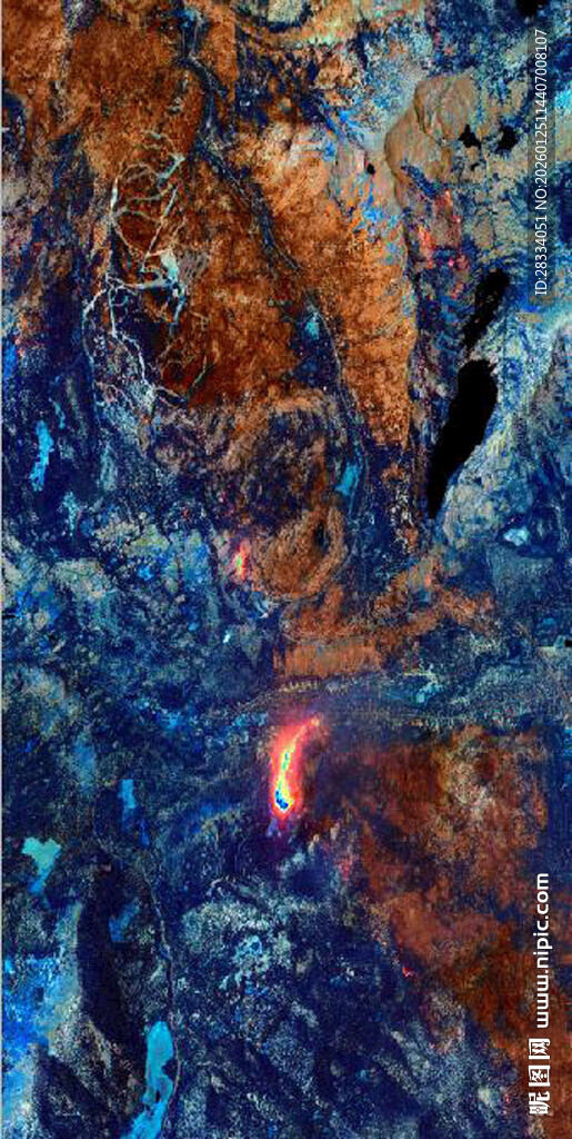 红蓝色大理石石纹