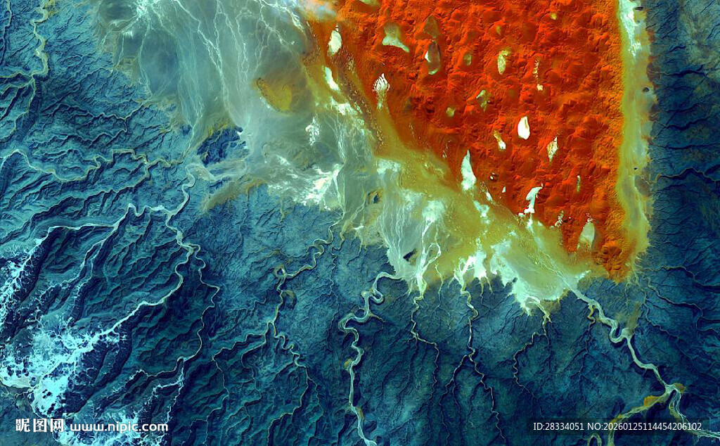 青蓝色岩石纹理背景