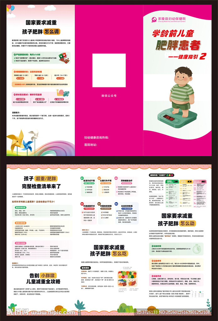 肥胖患者宣传单