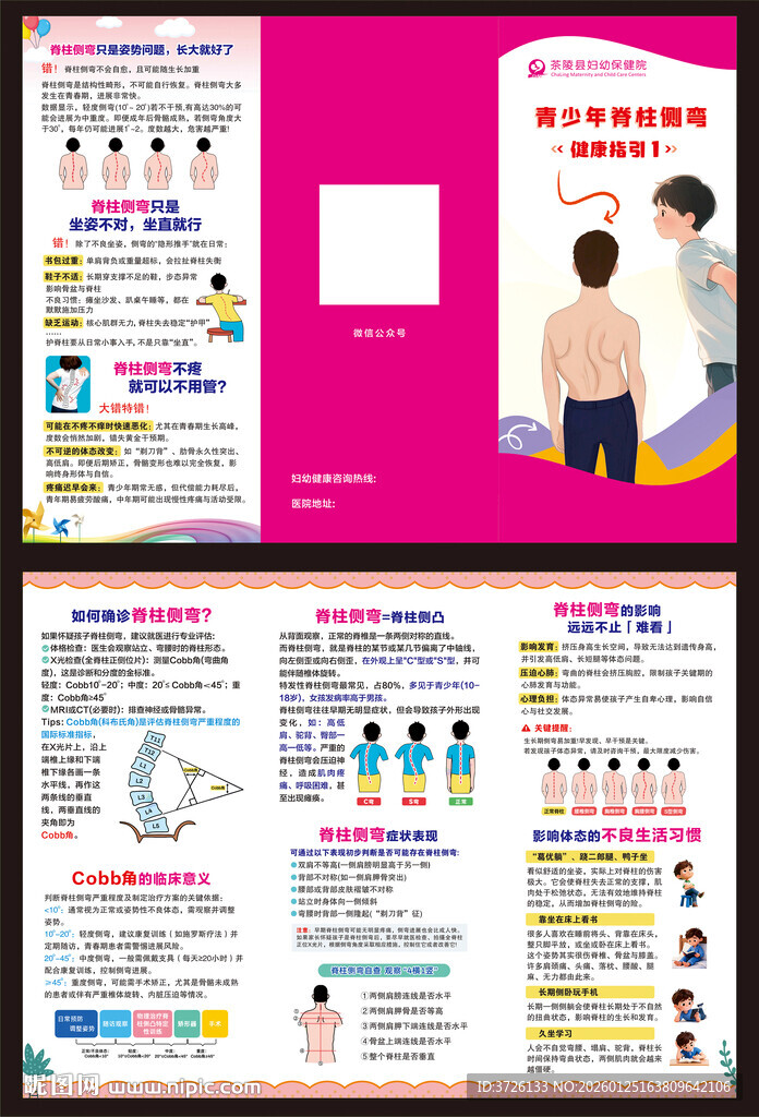 脊柱侧弯三折页