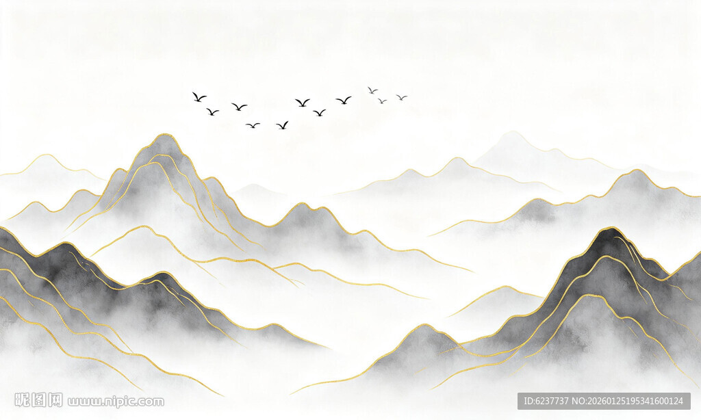 水墨山水风景画