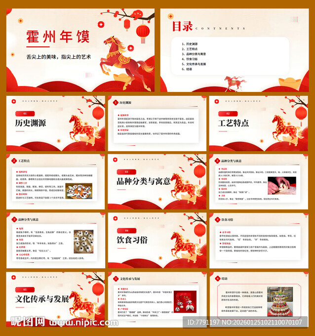 霍州年馍PPT模板