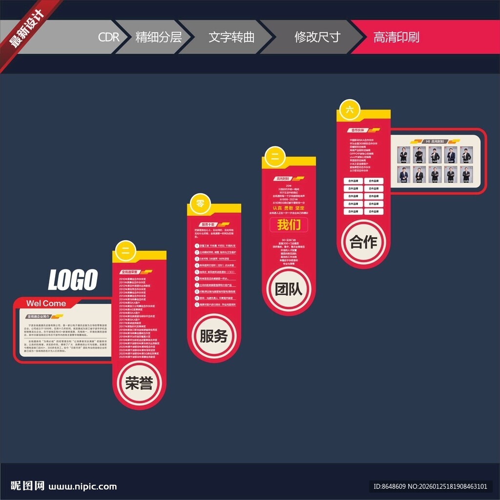 企业文化墙公司楼梯墙