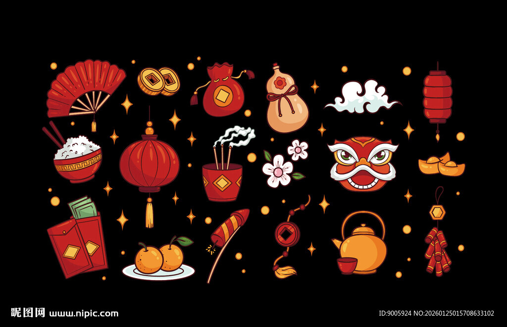 喜庆中式节日元素集合