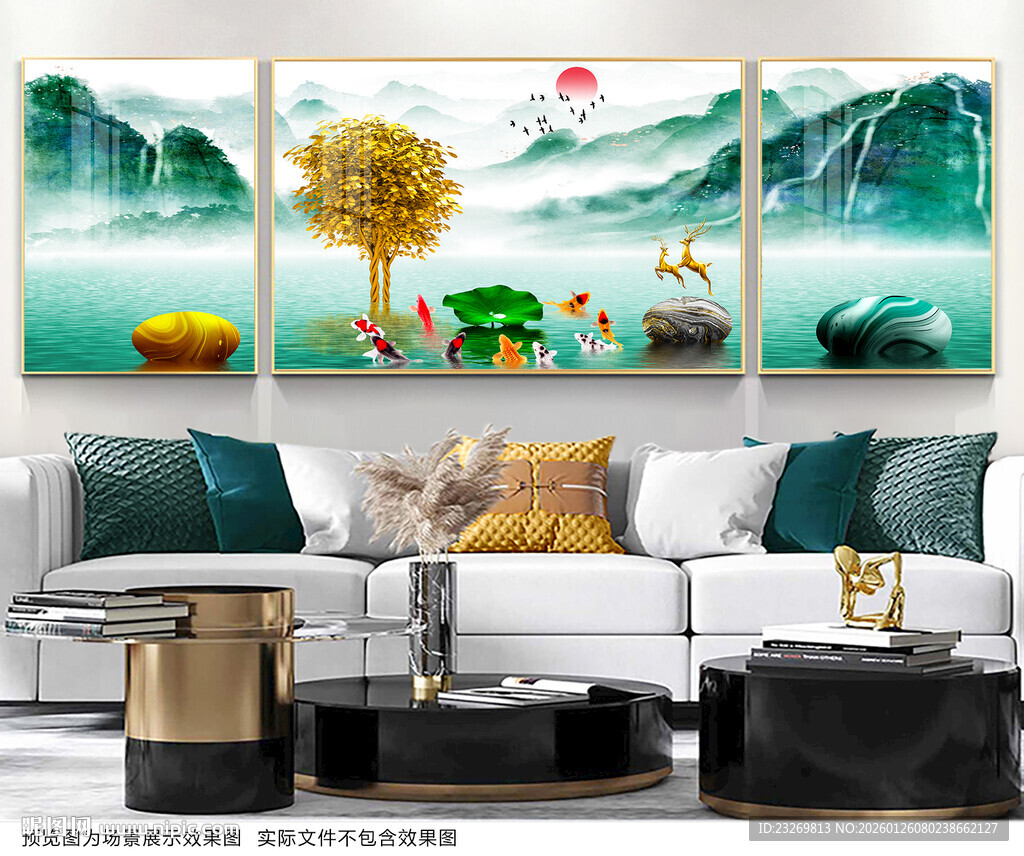 中式山水装饰画