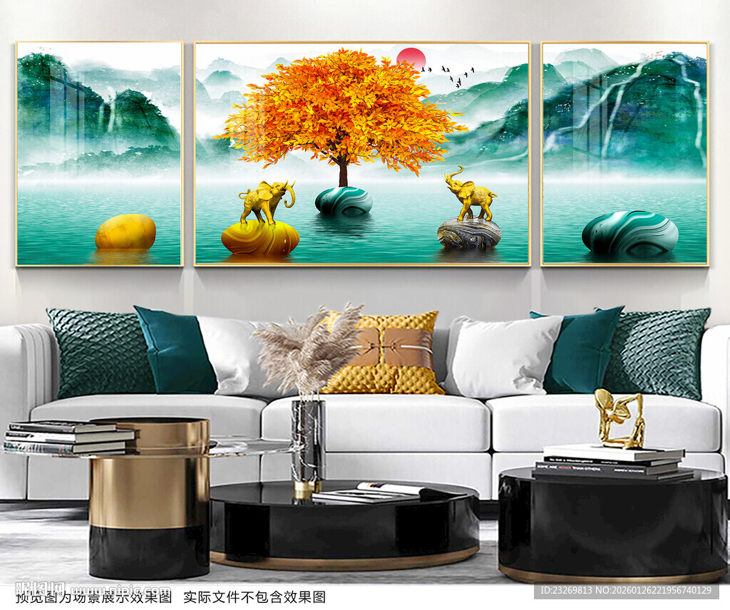 中式山水装饰画