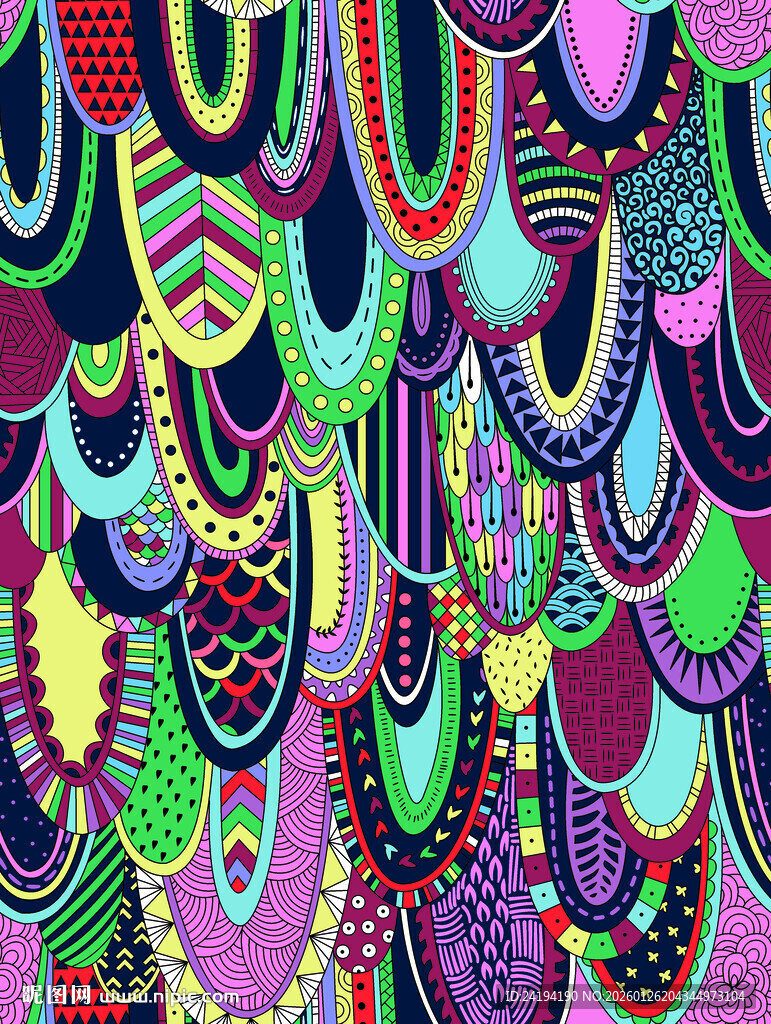 多彩抽象几何图案纹理