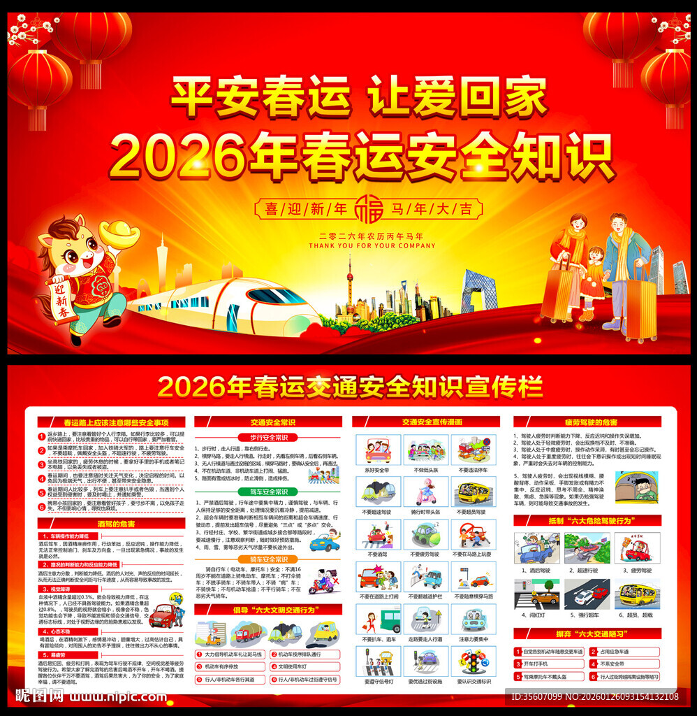 春运安全出行常识宣传栏