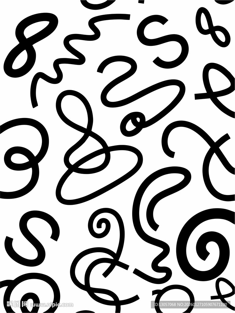 抽象手绘线条图案背景