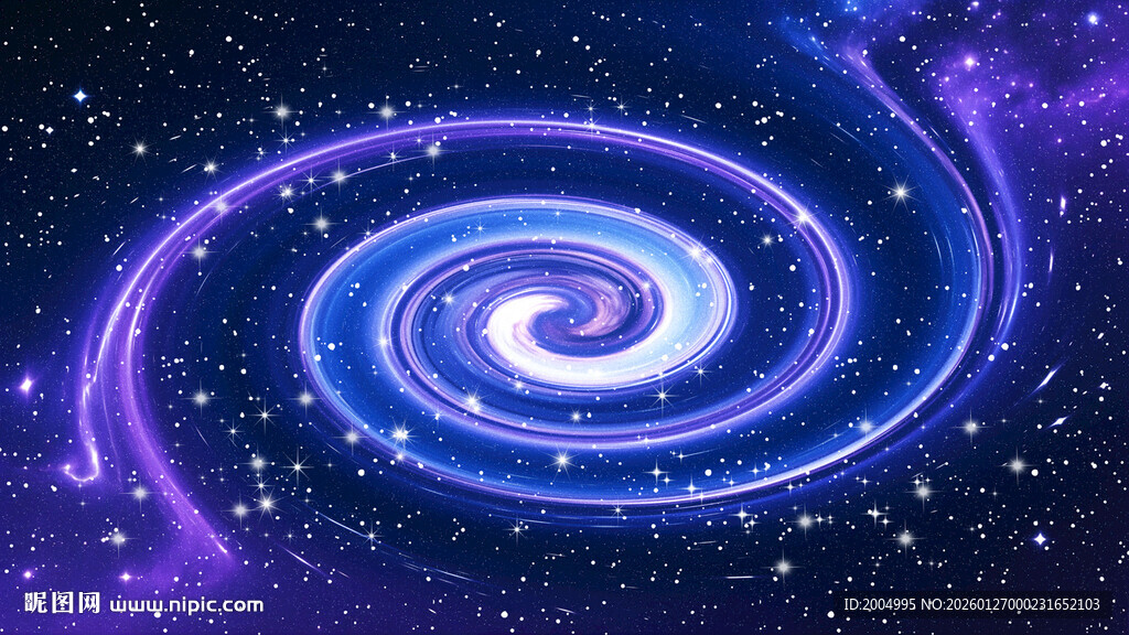 蓝色宇宙星空漩涡