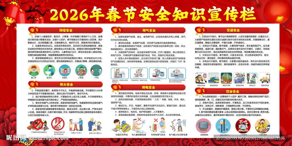 2026年春节安全展板