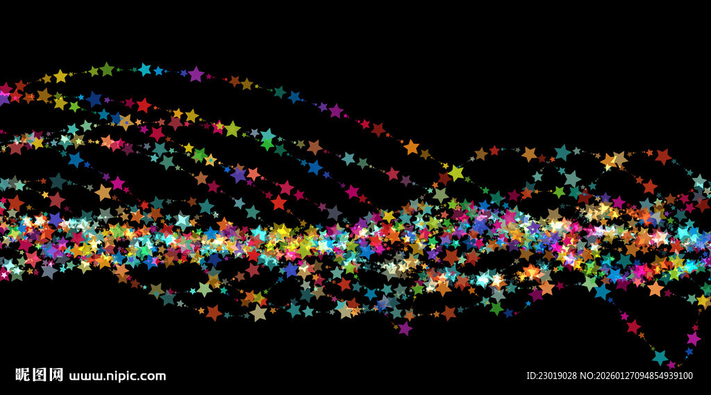 五角星粒子特效背景