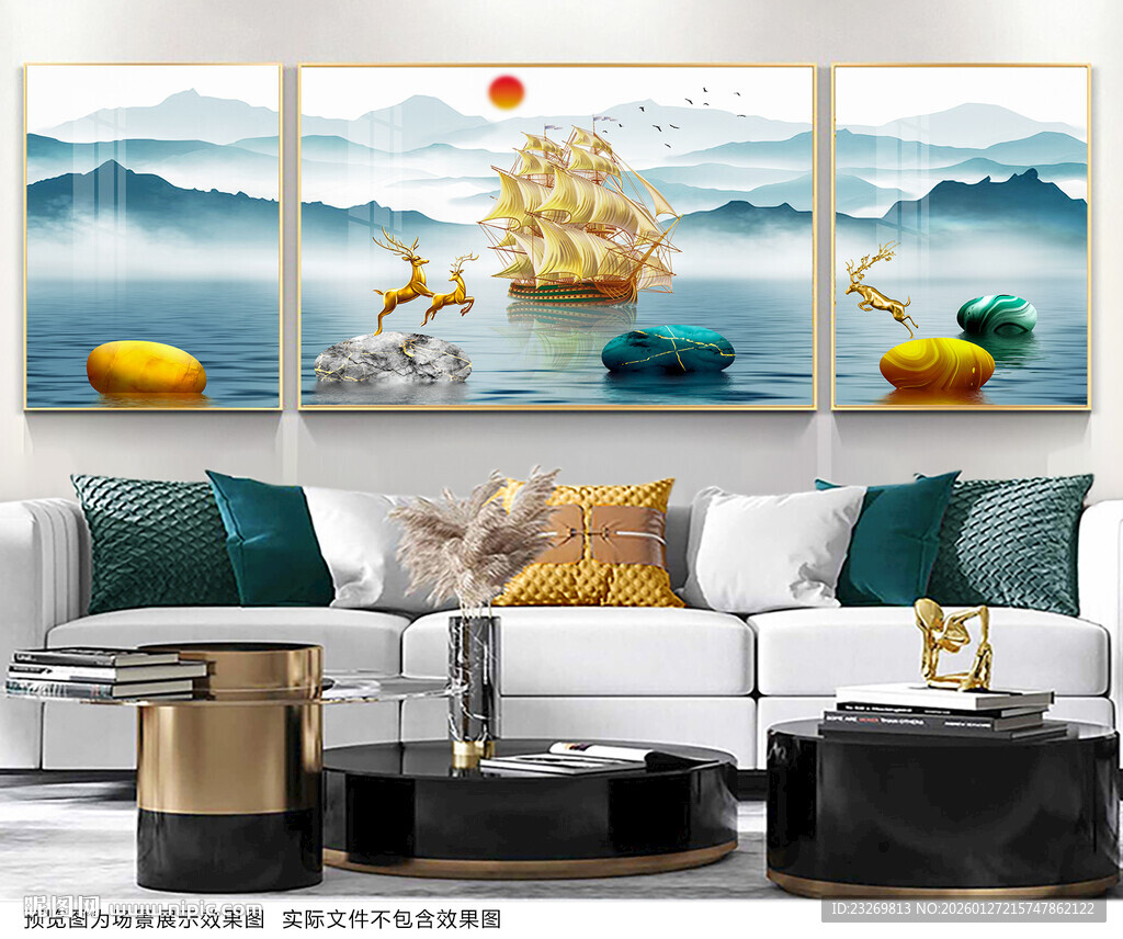 中式山水装饰画