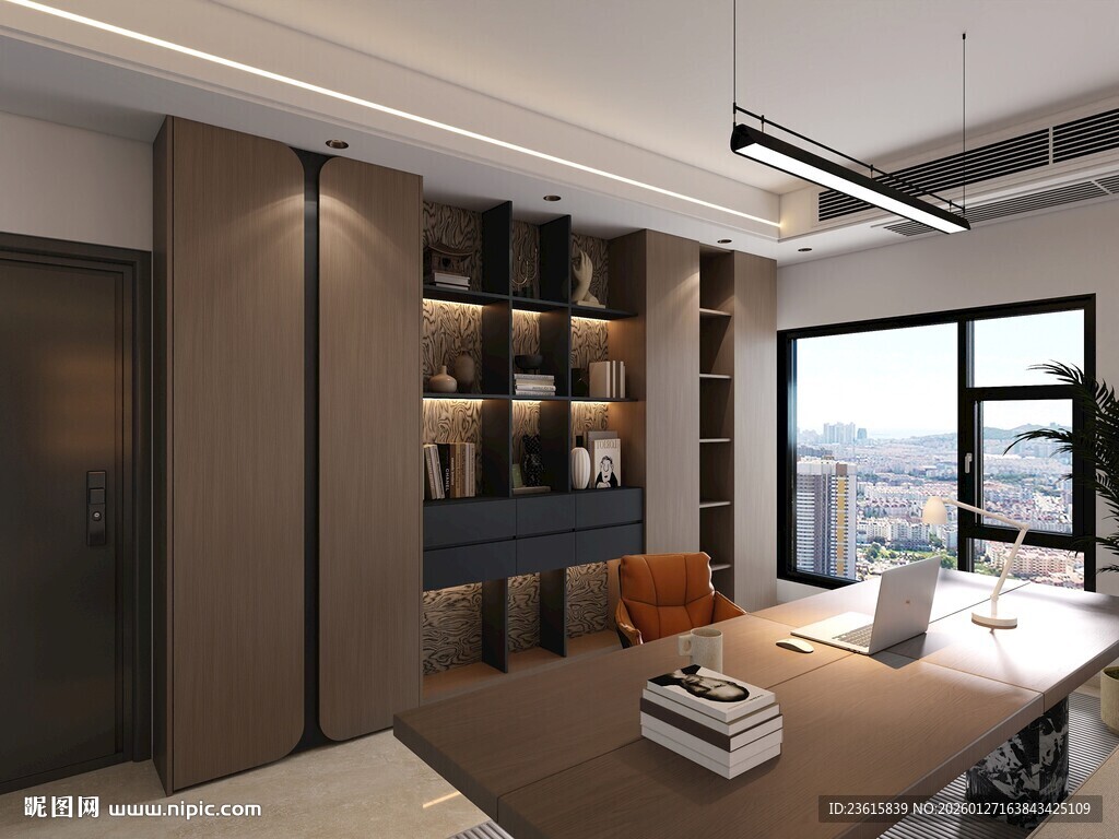 现代简约风格书房空间