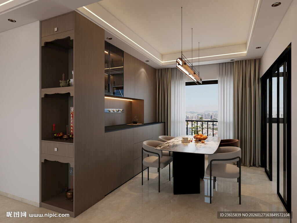 现代简约风餐厅室内设计