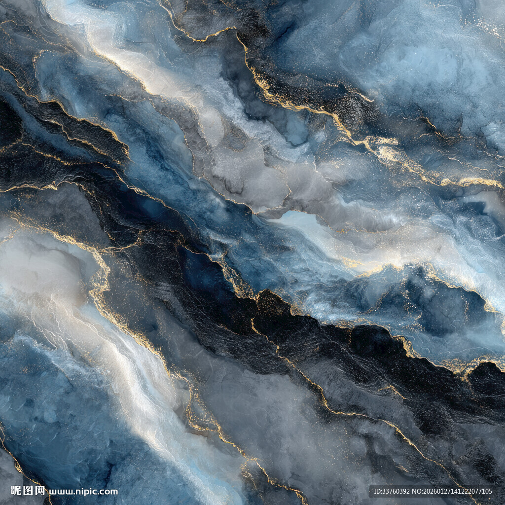 蓝色纹理大理石