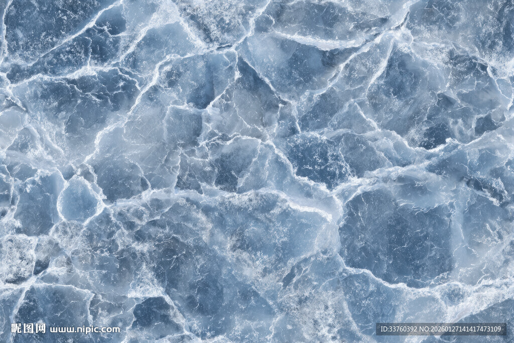 蓝色冰裂大理石纹理
