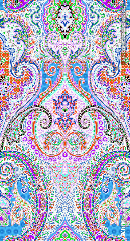 绚丽多彩民族风花纹图案