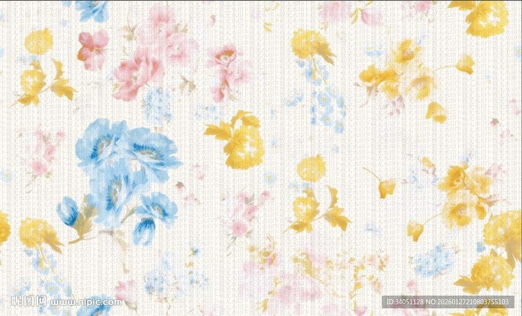 水彩花卉图案背景