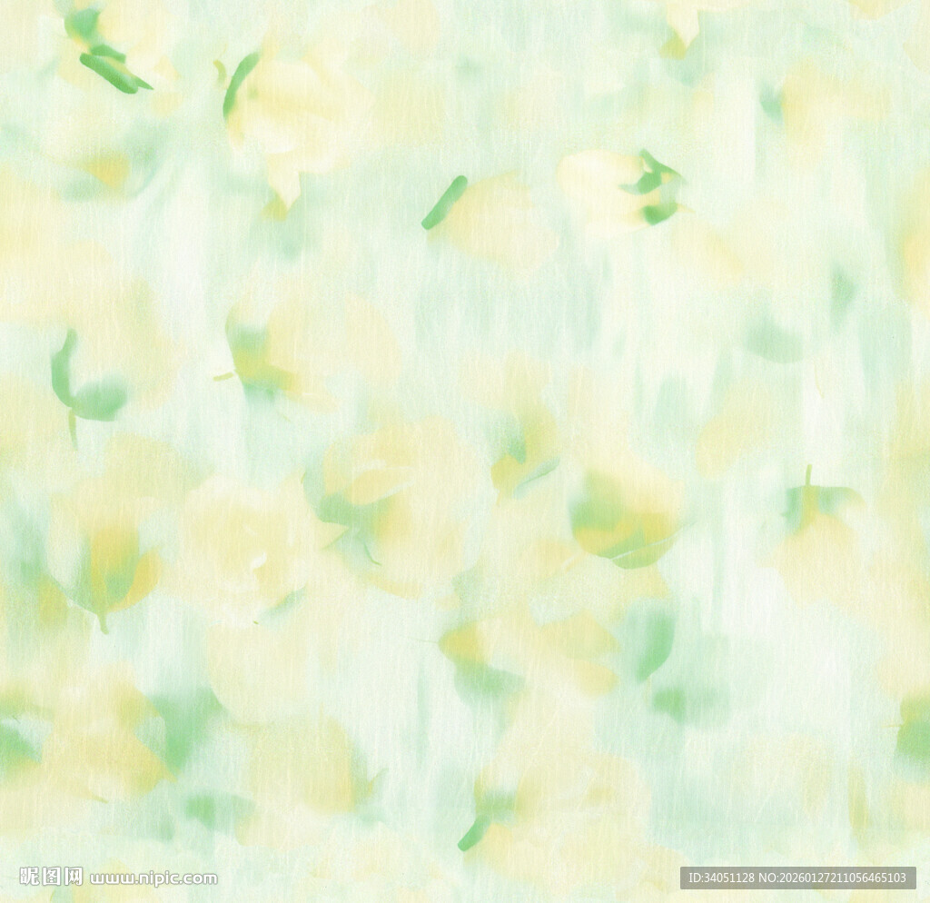 淡黄绿色梦幻花卉背景图