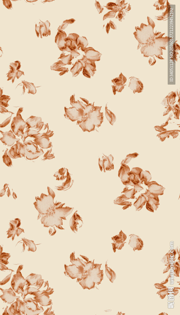 复古花卉图案背景纹理