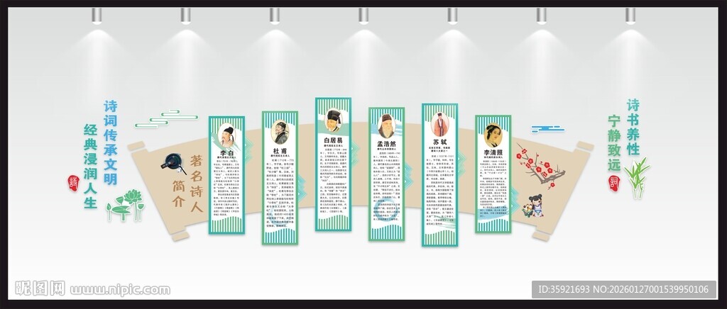 校园文化墙 诗词