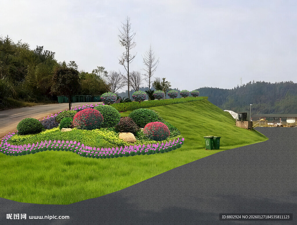 道路绿化改造效果图