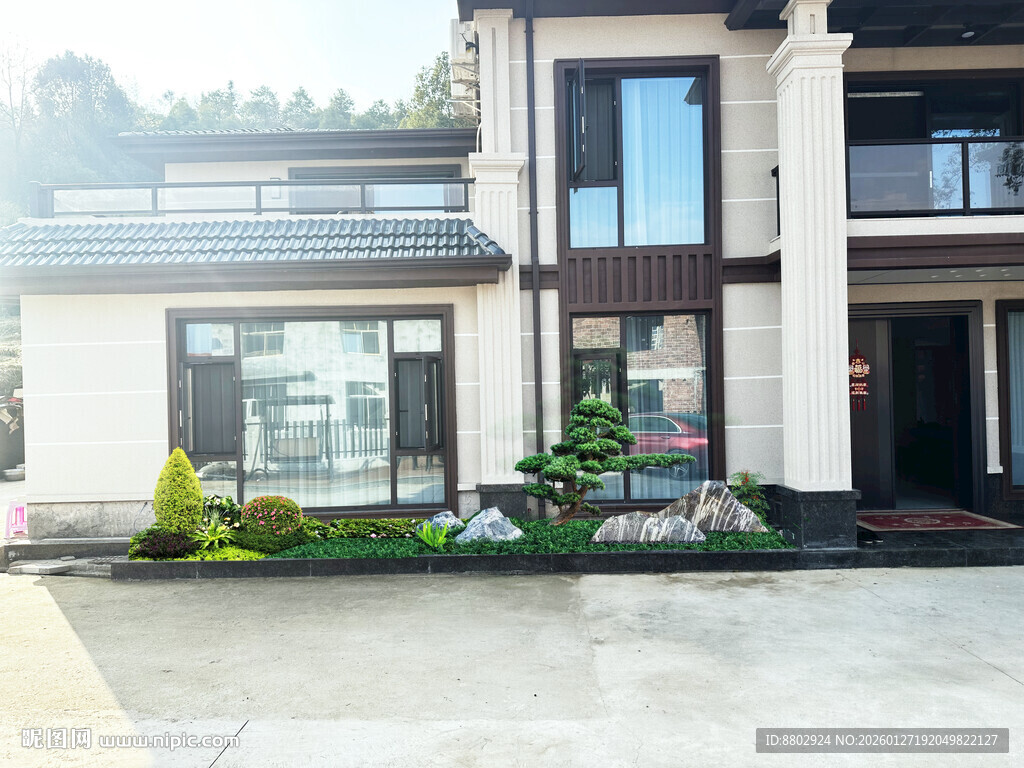 别墅庭院绿化改造设计效果图