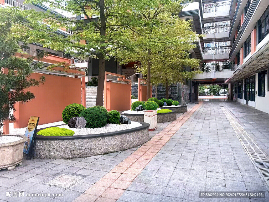 校园花池改造设计效果图